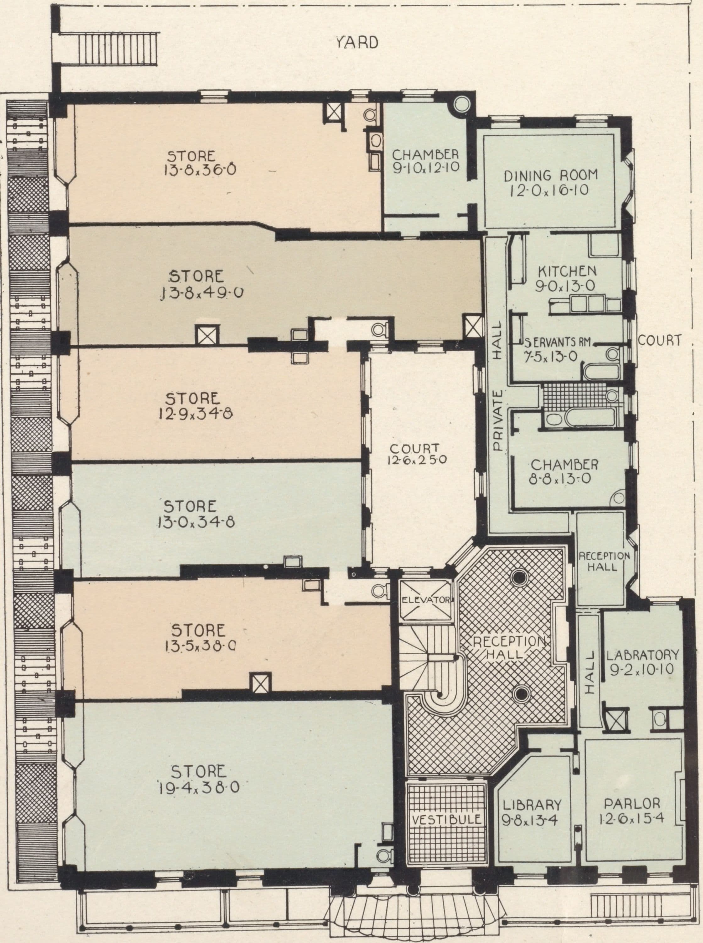 Temple Hall, Lenox Avenue and 121st Street; Plan of first floor; Plan of upper floors.