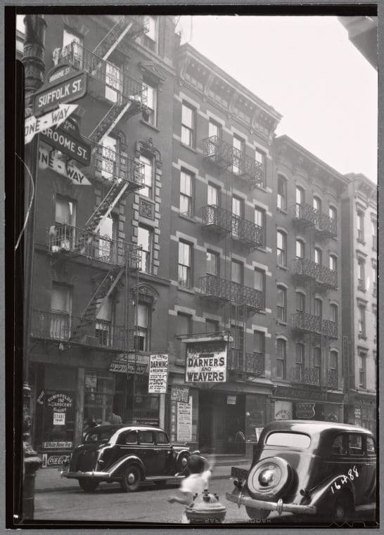 Tenements & storefronts; Rubinfeld's Grocery, French Darners: 188-192 Broome St.-Suffolk-Clinton, Manhattan