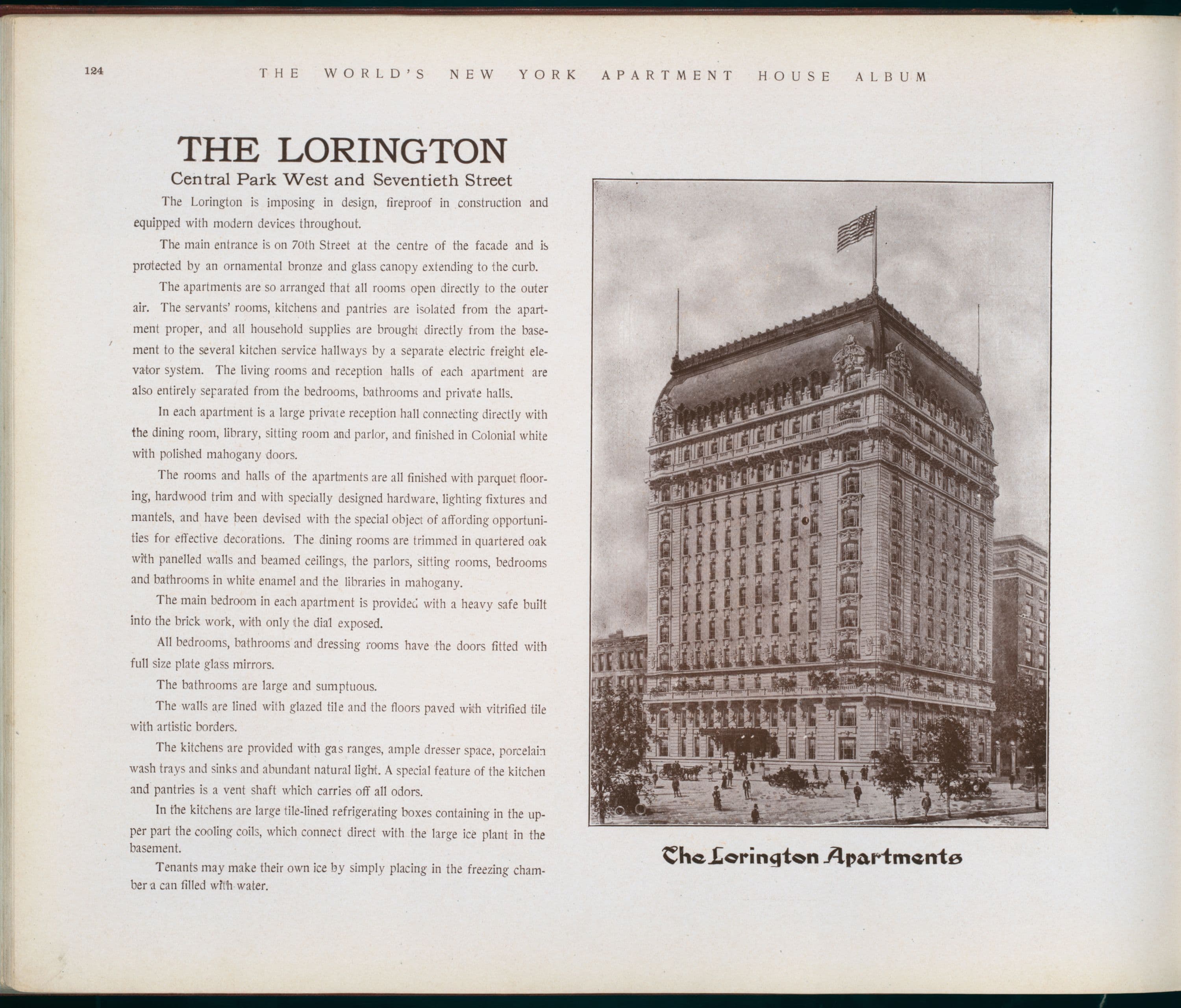 The Lorington. Central Park West and Seventieth Street.