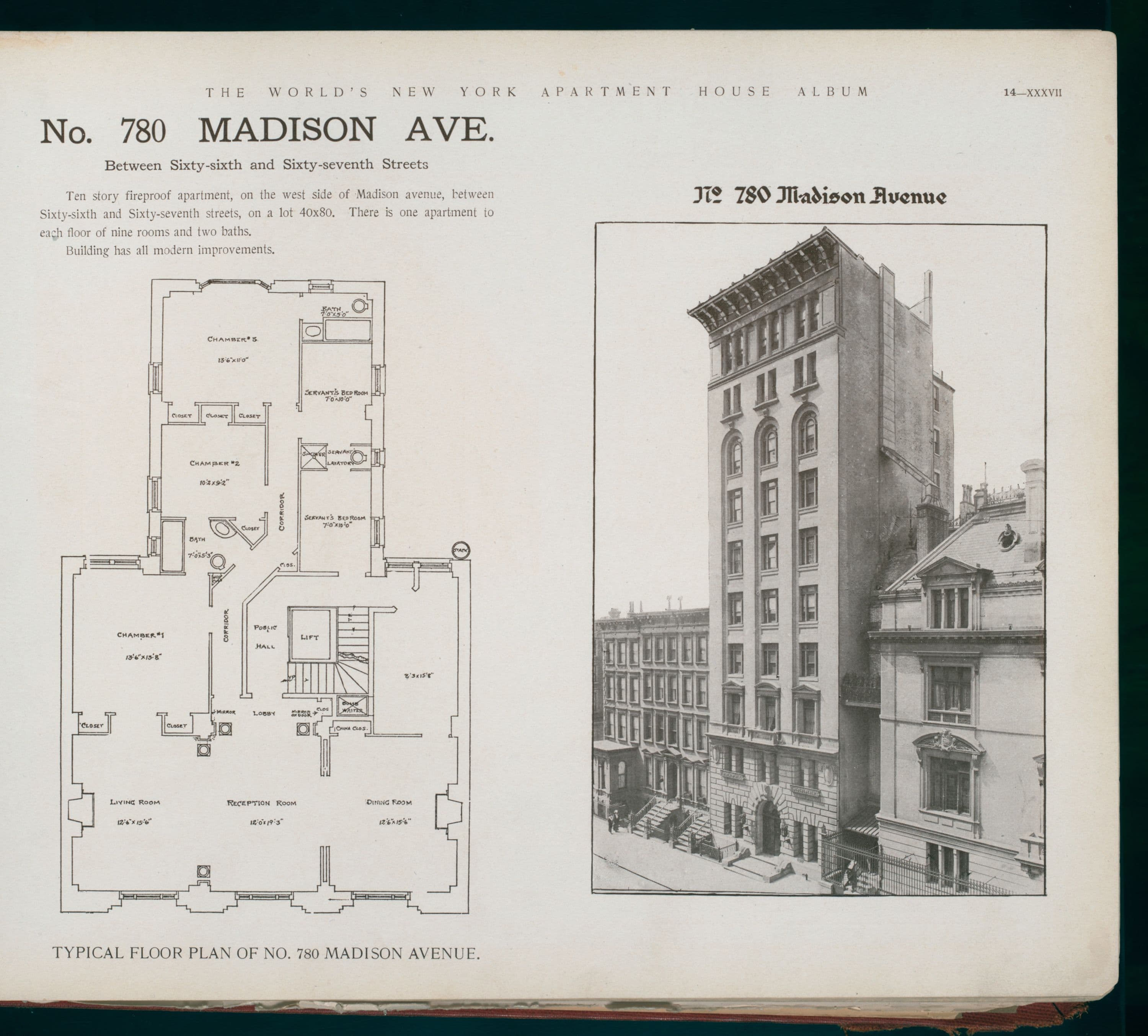 No. 780 Madison Avenue. Between Sixty-sixth and Sixty-seventh Streets.