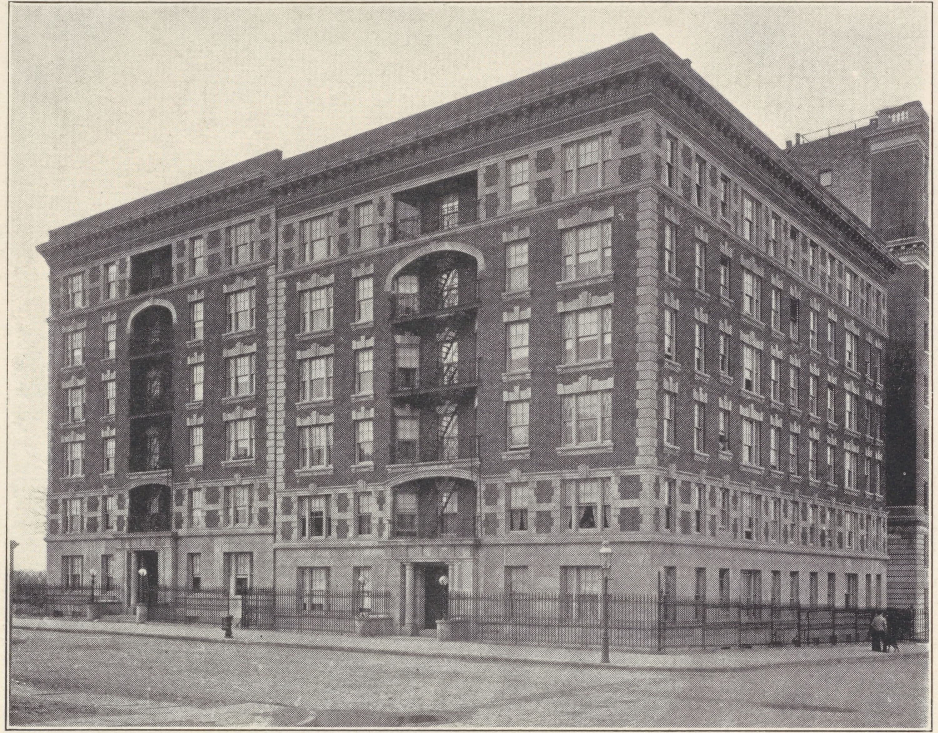 The Barieford, 49 Claremont Avenue, corner 119th Street; Plan of upper floors.