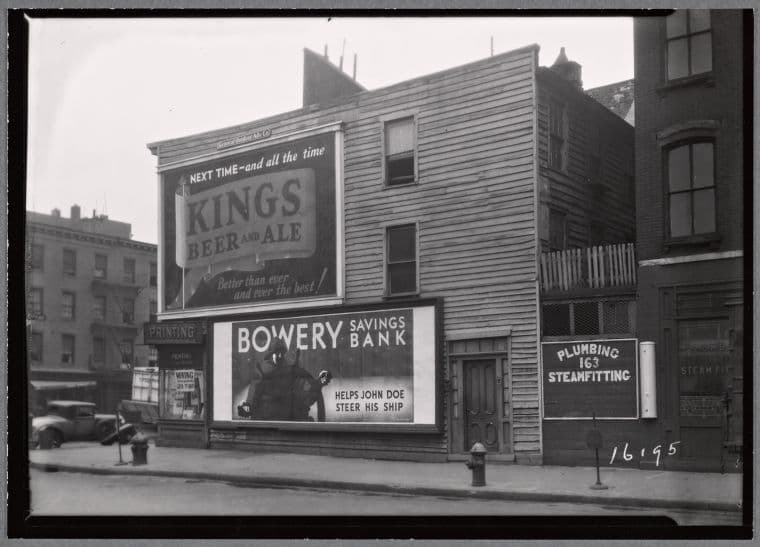 Wood frame building with storefront: Fifth Ave. - Lincoln Place?, Brooklyn