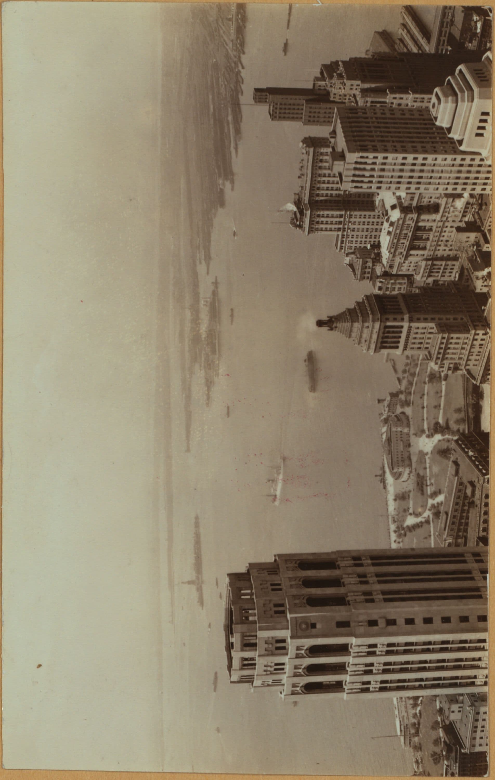 General view - [Manhattan - Between Pine and Cedar Streets - 60 Wall Street Tower (South).], 1933