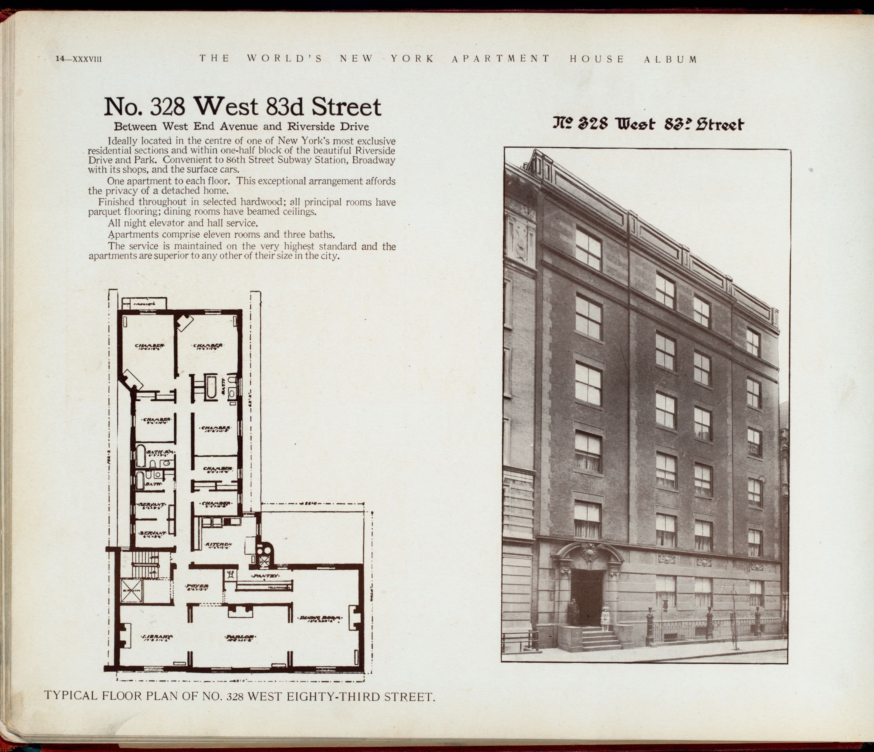 No. 328 West 83d Street. Between West End Avenue and Riverside Drive.