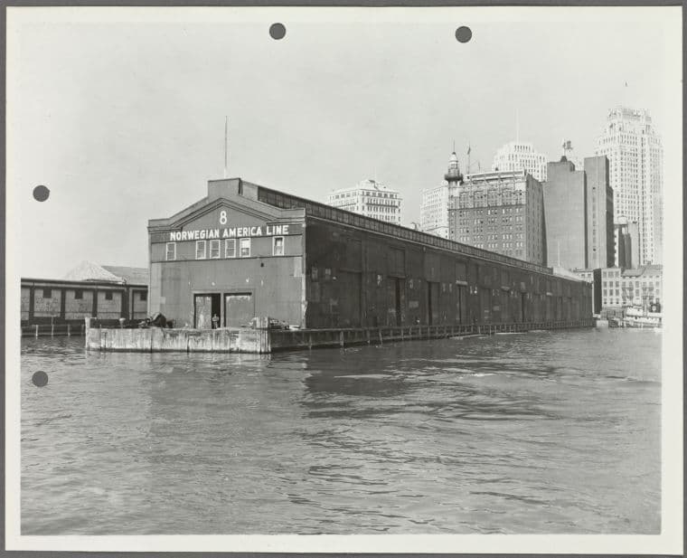 Norwegian American Line at Pier 8, East River