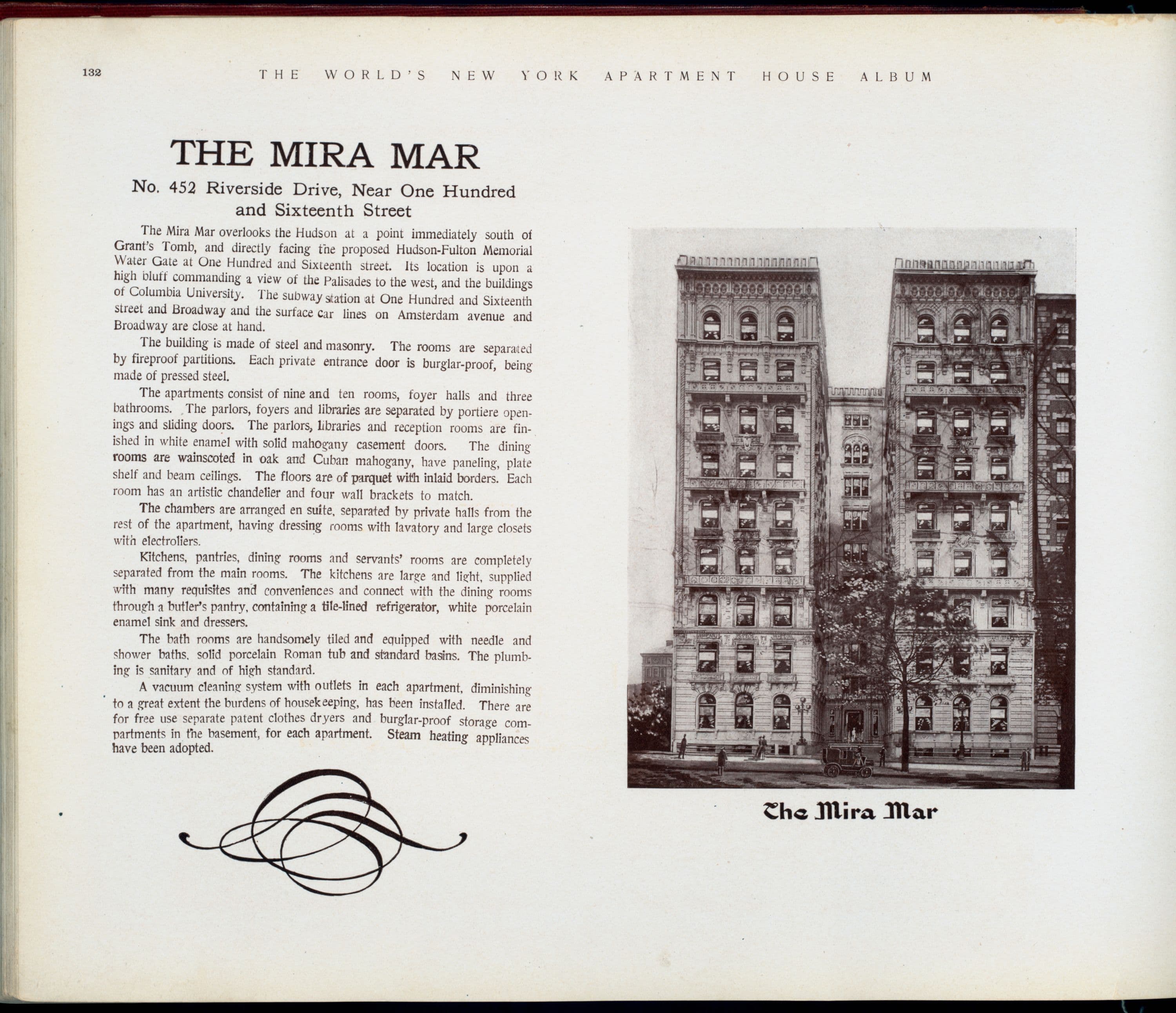 The Mira Mar. No. 452 Riverside Drive, near One Hundred and Sixteenth Street.