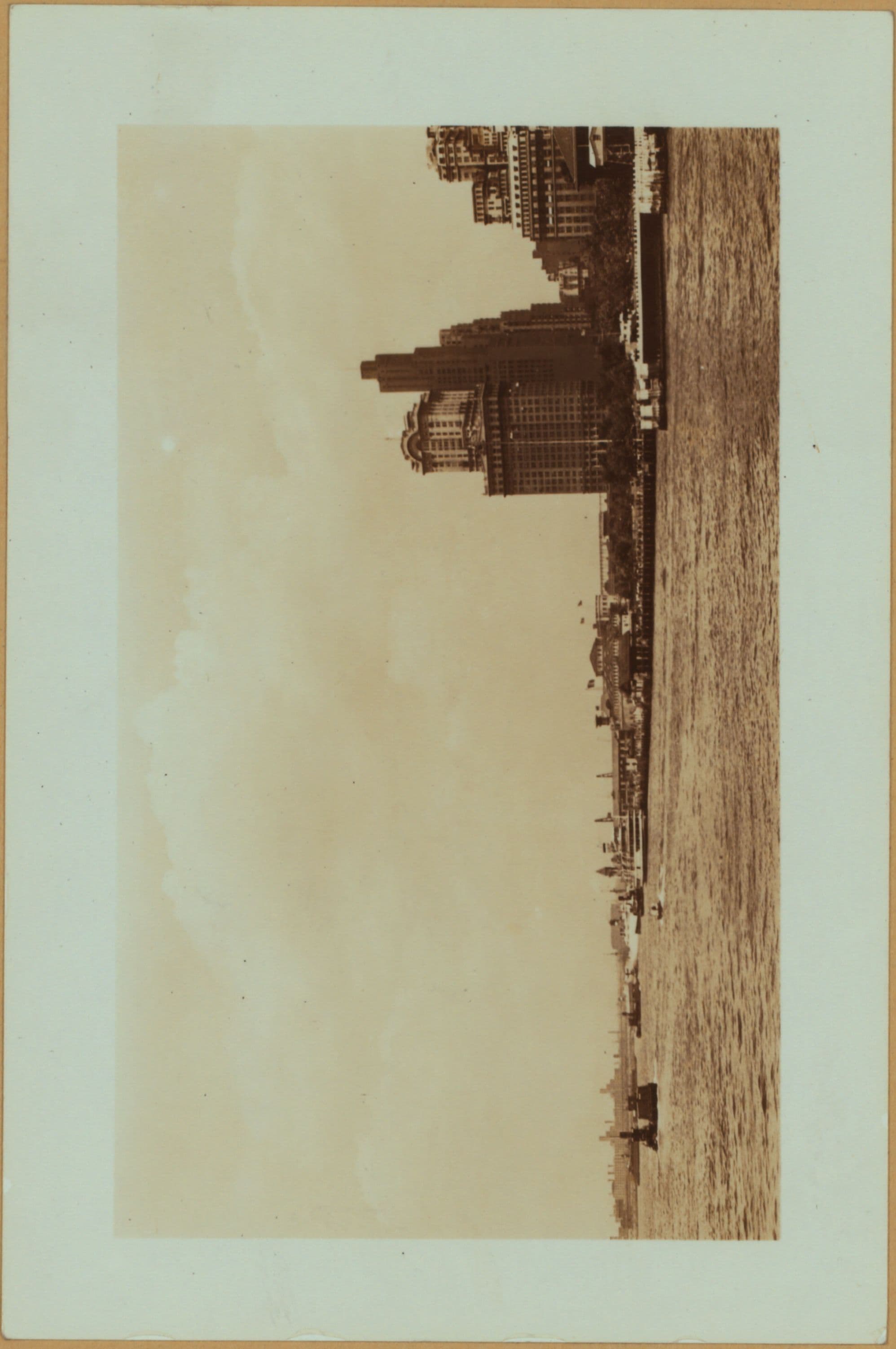 North (Hudson) River - Shore and skyline - Manhattan - Battery - 14th Street - [Battery landing platform.]