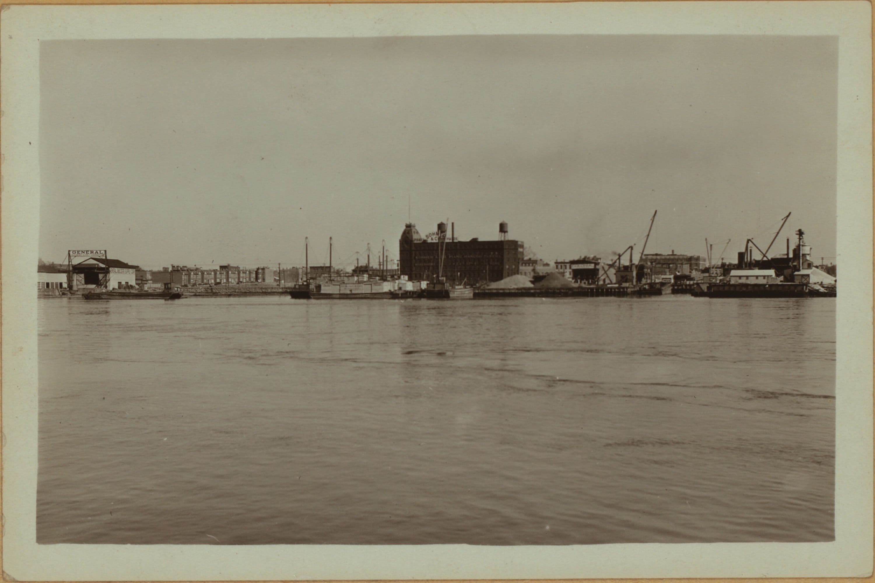 East River - Queens shore - Astoria - [Sohmer and Company Pianos.]