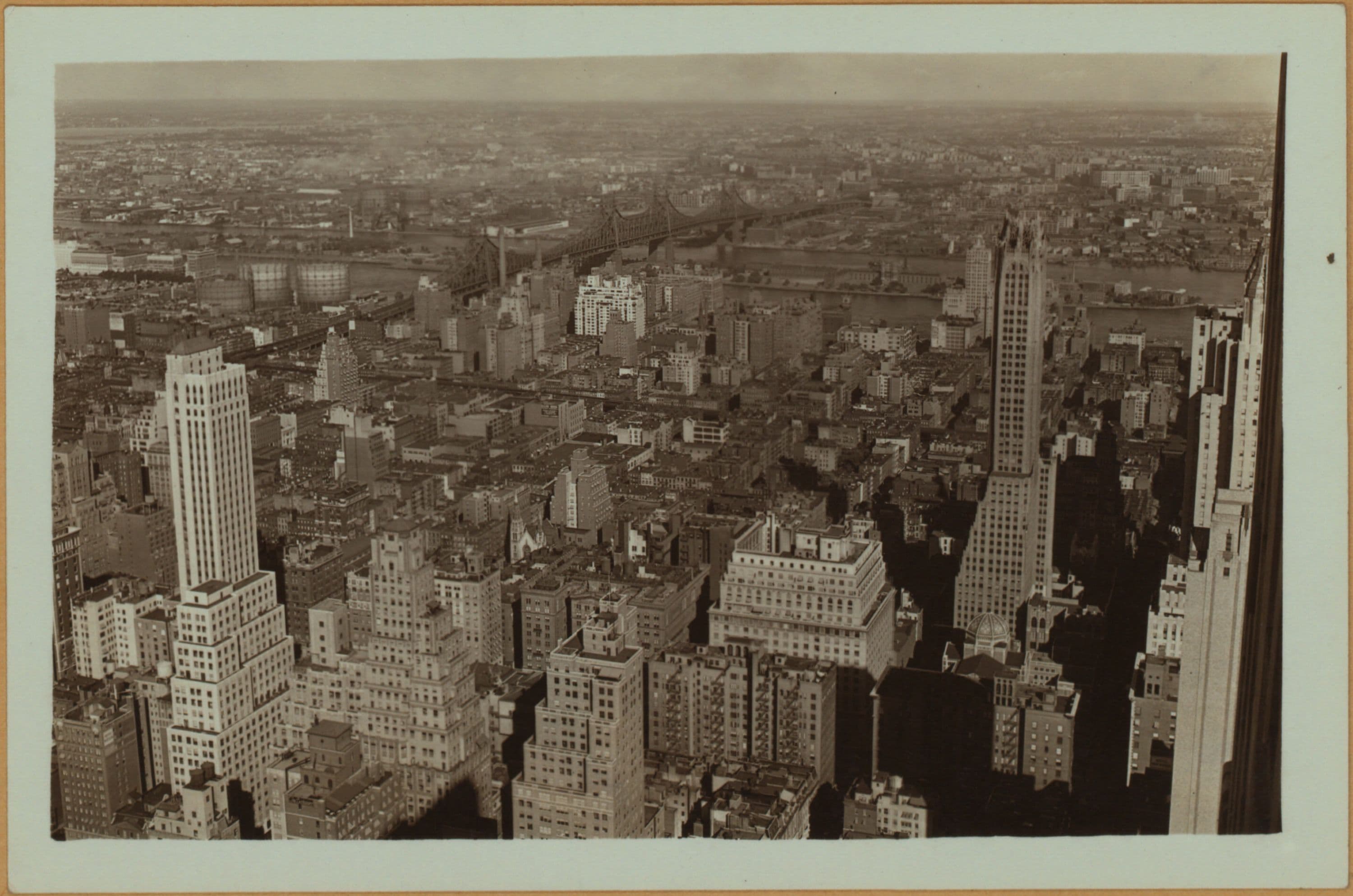 Bridges - Queensboro [Queensborough] Bridge - [View of the bridge from Radio City Tower.]