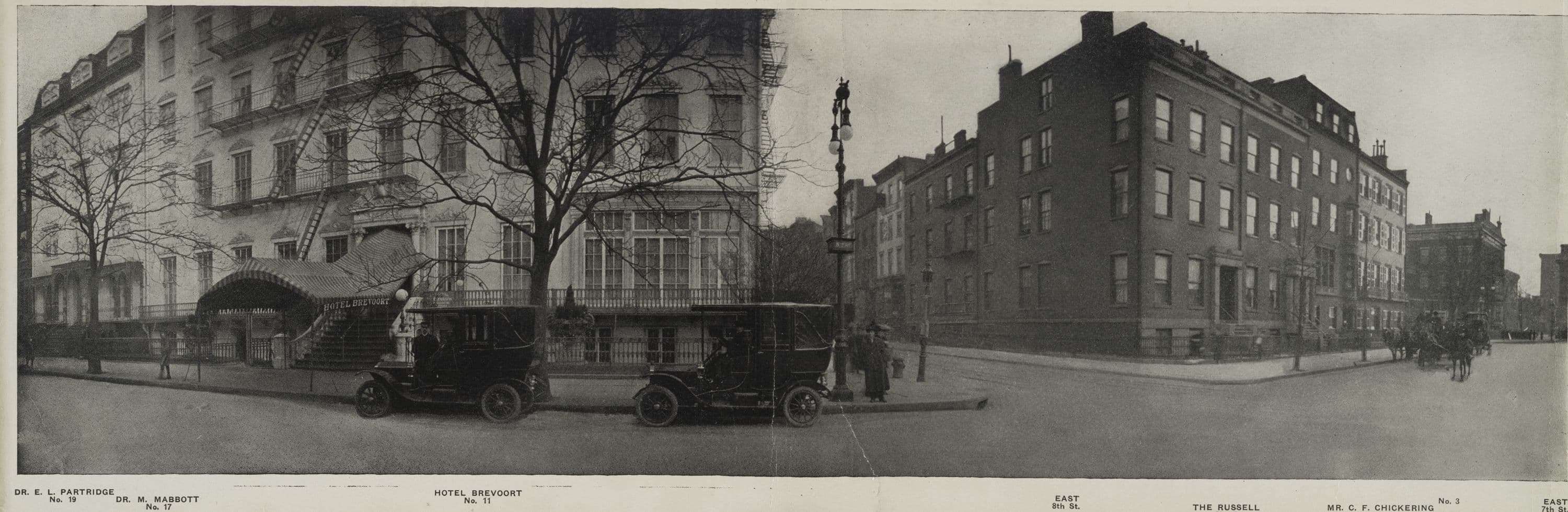 No. 1 Wm. Butler Duncan, East 7th St. - No. 19 Dr. E.L. Partridge, East 8th St.