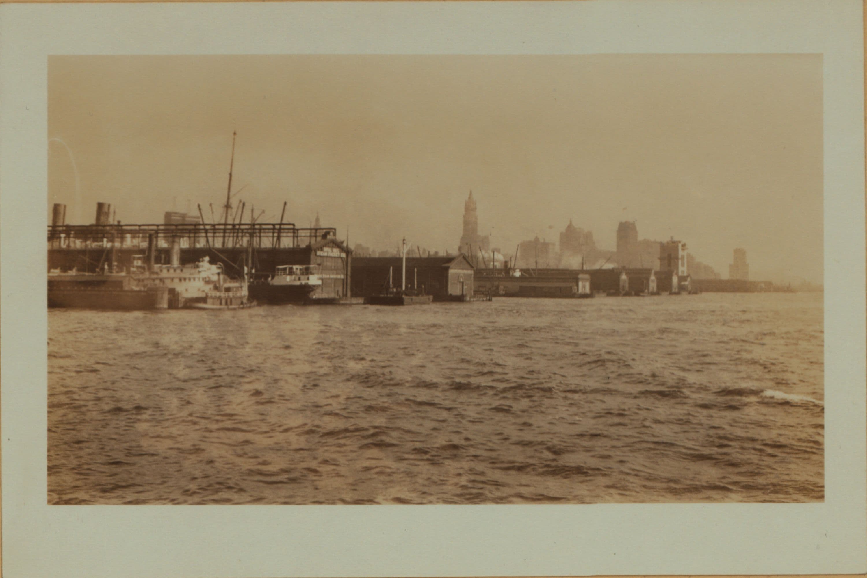 North (Hudson) River - Shore and Skyline - Manhattan - Battery - 14th Street.
