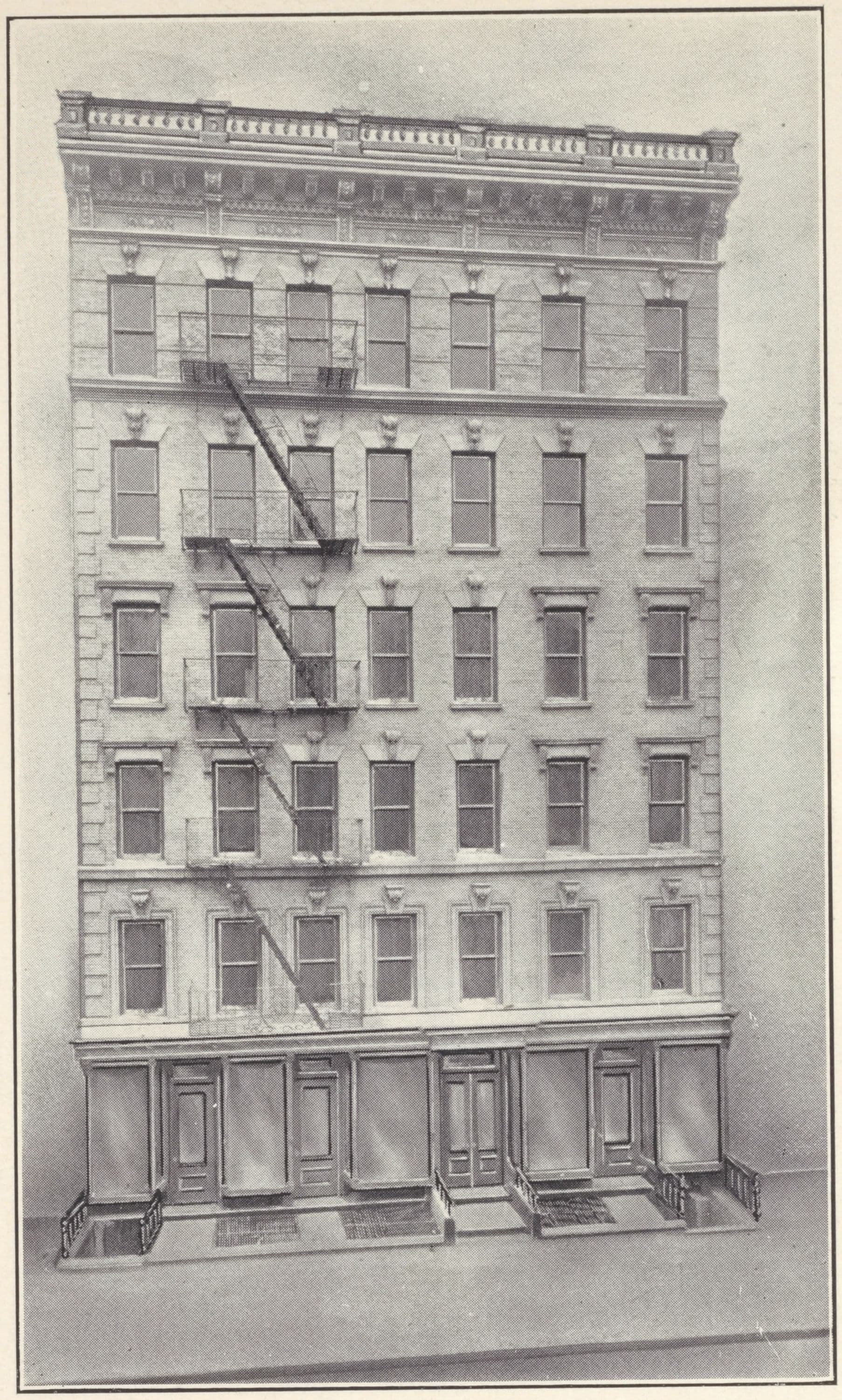 A model tenement house. 224-226 Avenue B; Plan of first floor; Plan of upper floors.