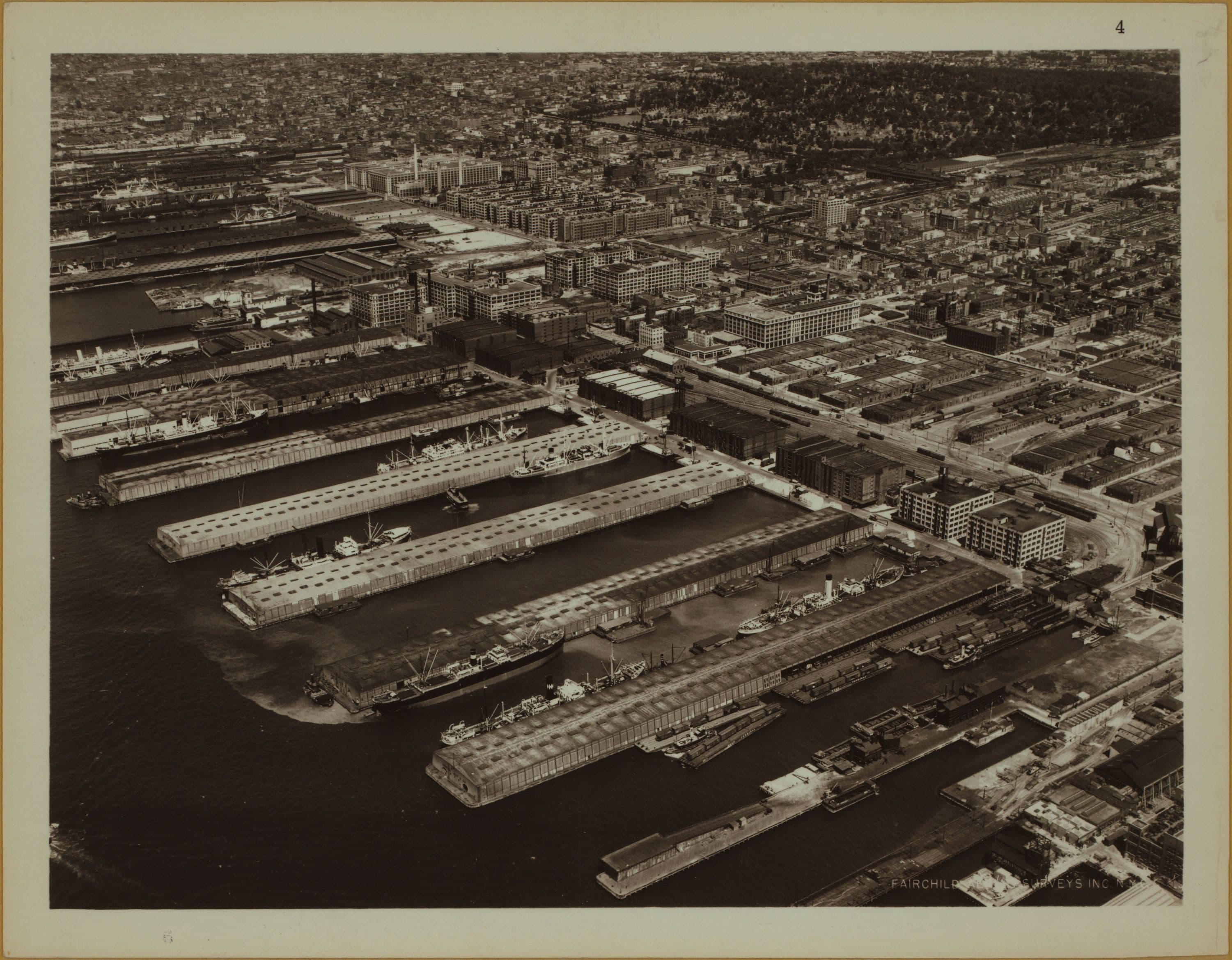 East River - Shore and skyline - Bush Terminal, Brooklyn.