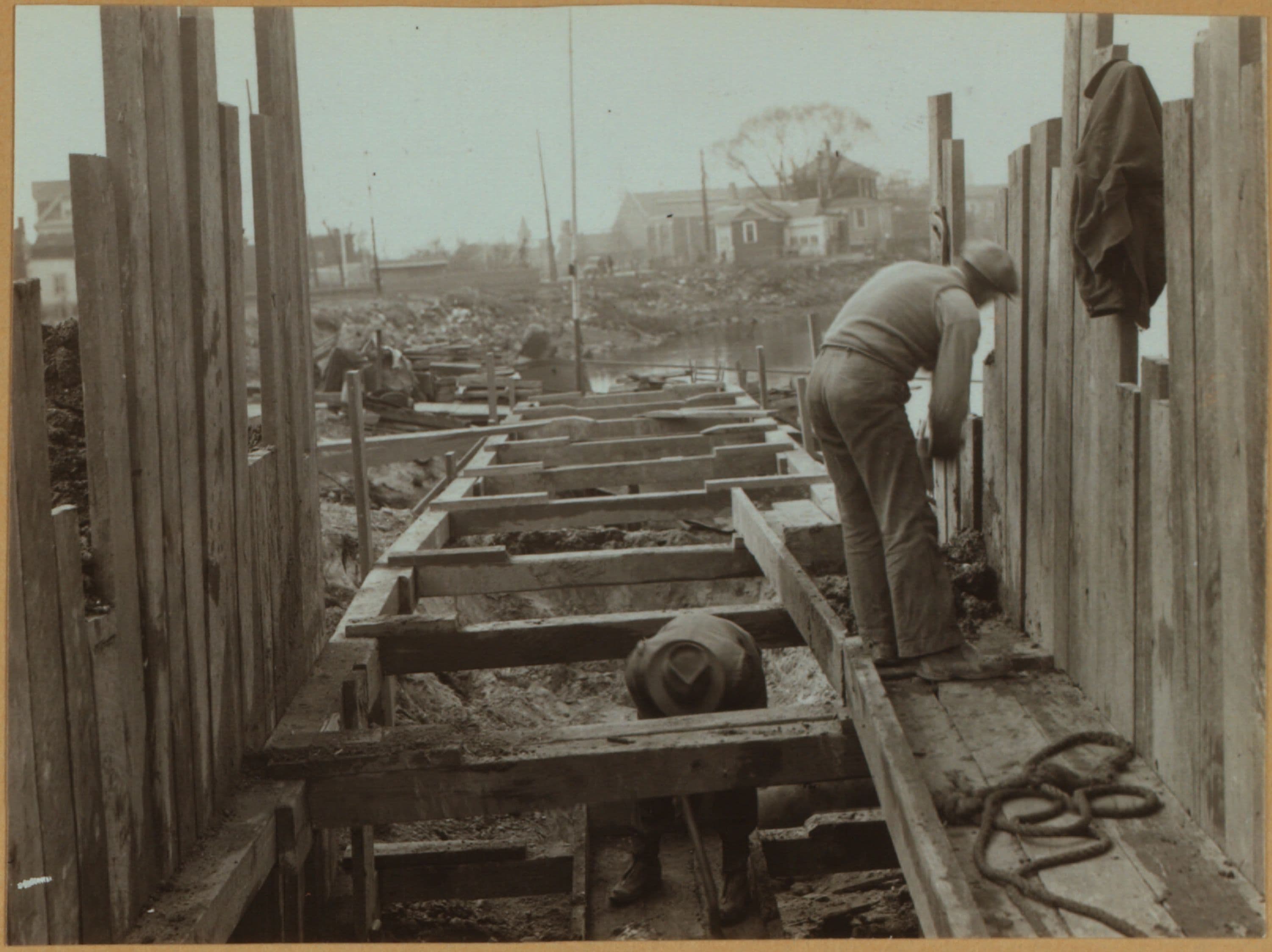 Public Works - [Fresh Creek, Brooklyn - W.P.A. [Works Progress Administration] bridge construction project.]