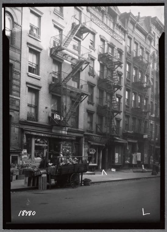 Tenements & stores; Stroh & Leifer Kosher Meat, Parkside Dairy: 381-385 E. 10th St.-Av B-Av C, Manhattan