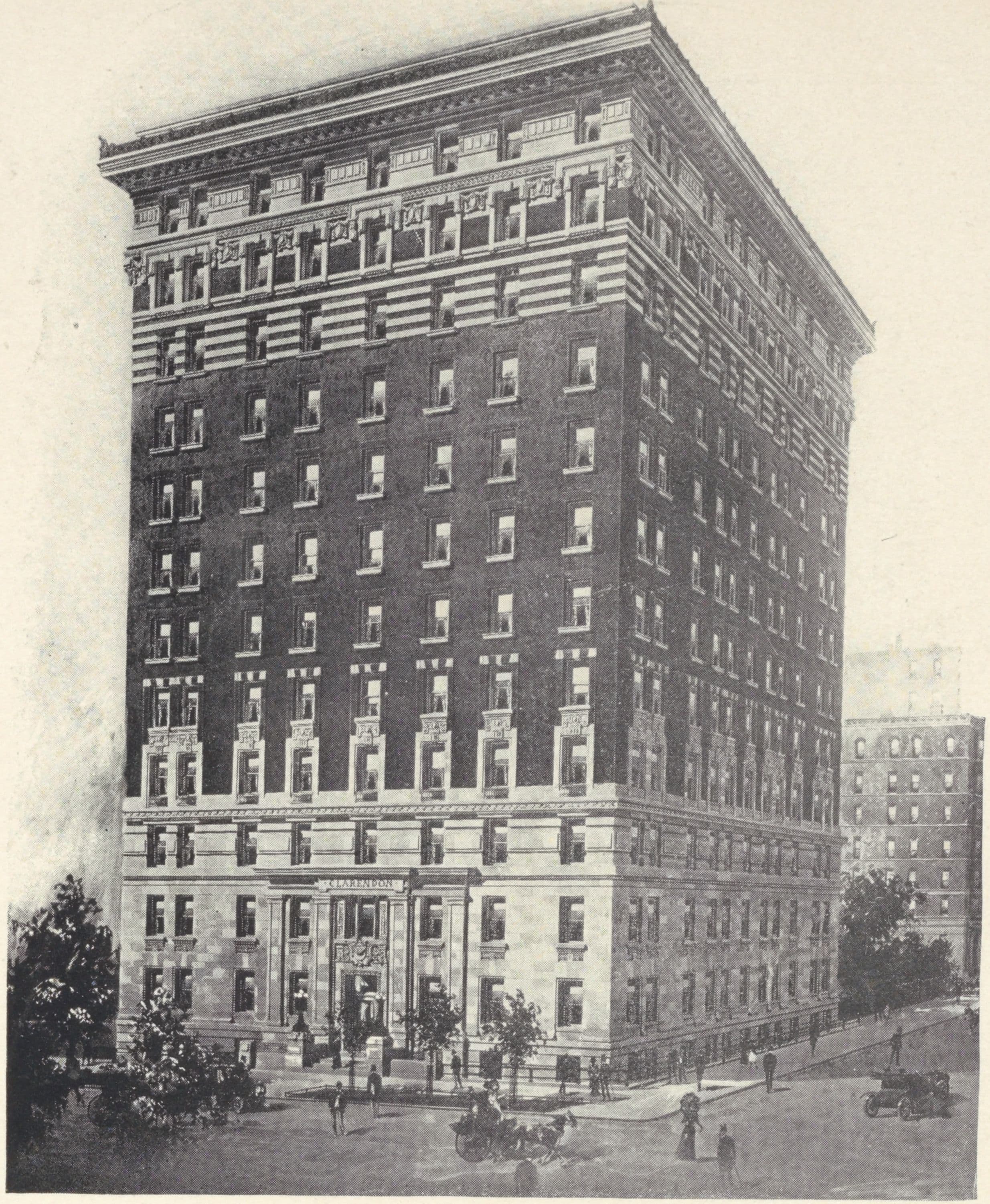 The Clarendon, S. E. corner Riverside Drive and Eighty-sixth Street ; Plan of 4th, 6th, 8th, 1oth & 11th floors.