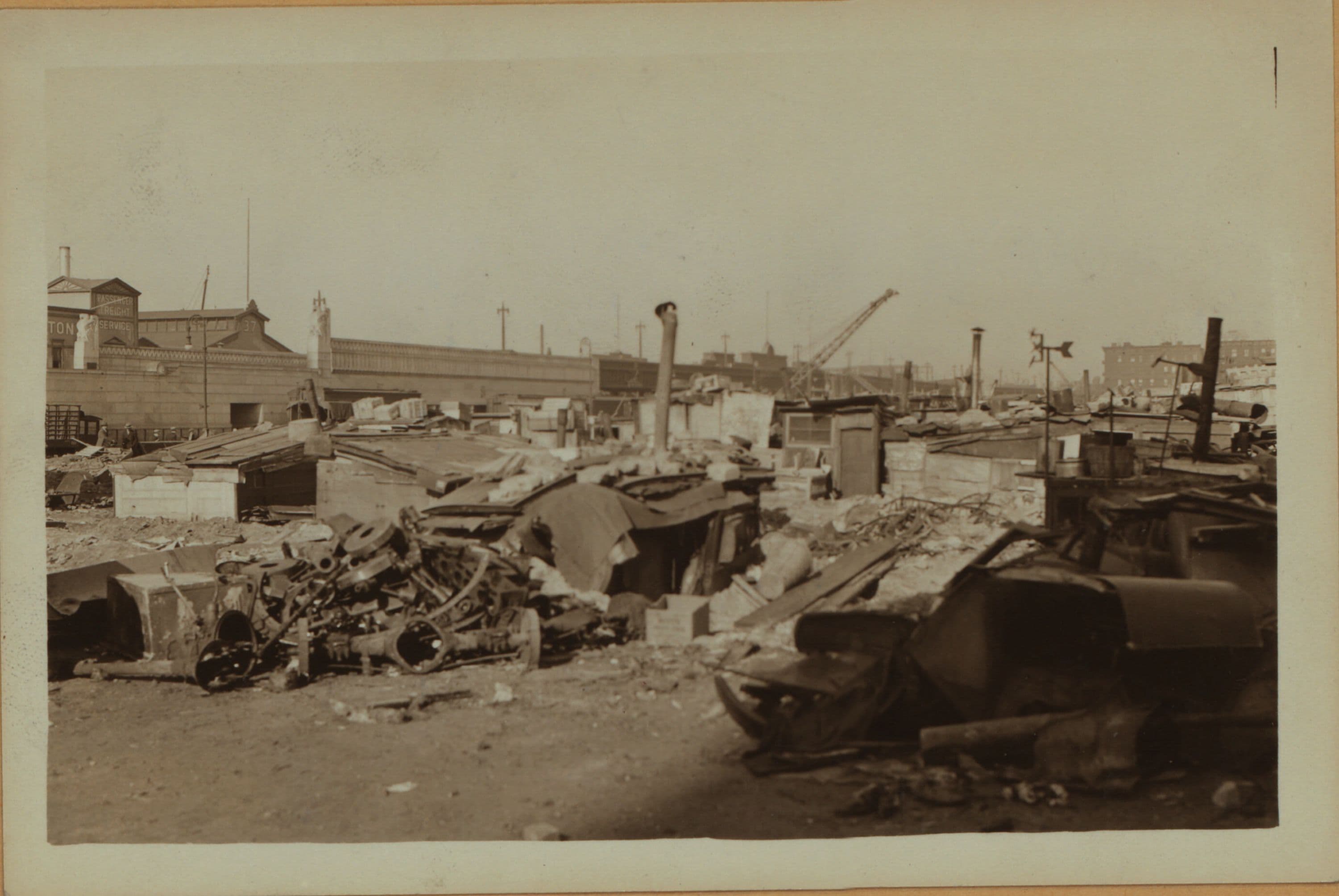 Squatters Colony between Morton and Barrow Streets., 1932
