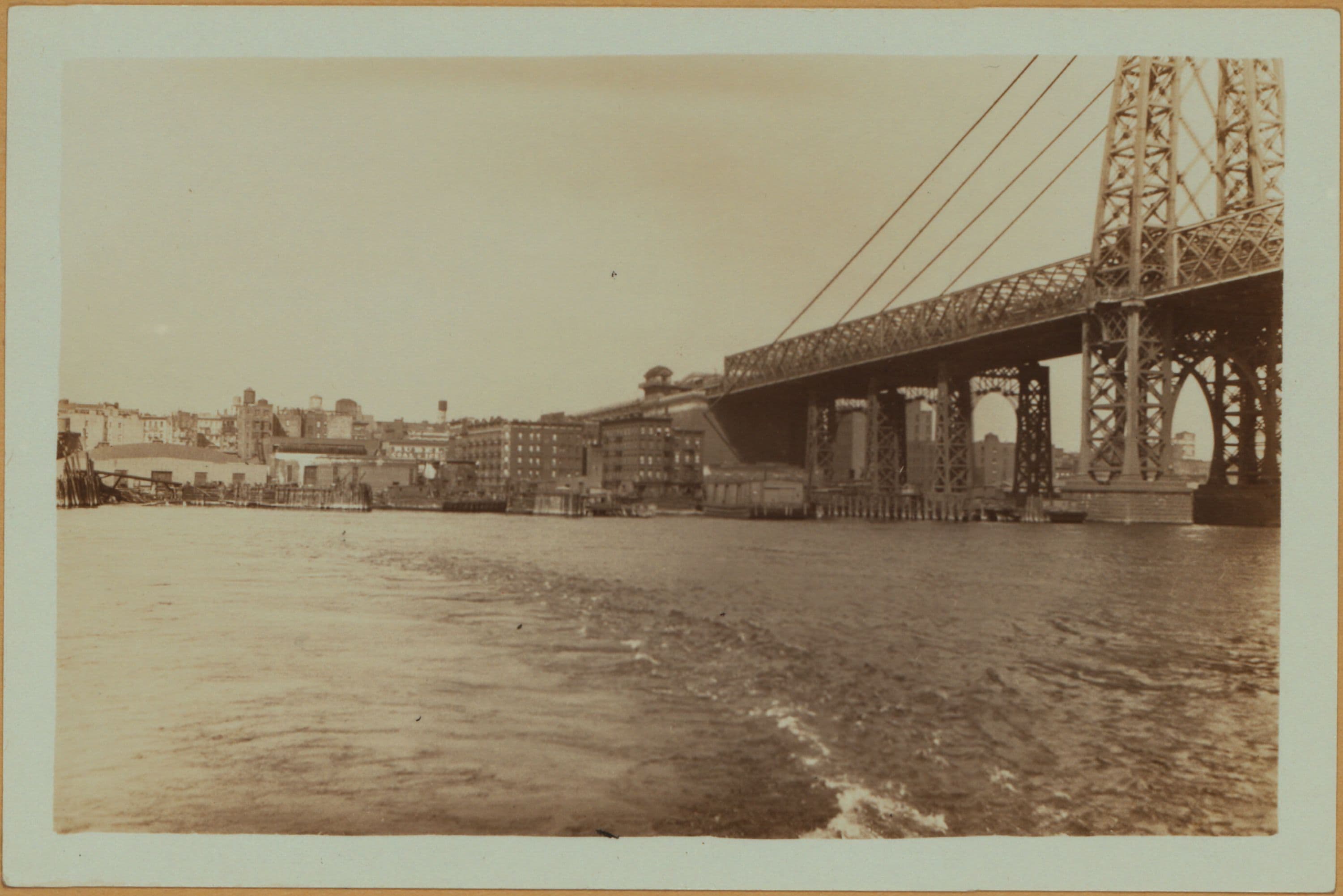 Bridges - Williamsburg Bridge - [Fireboat William L. Strong ; Engine 66.], 1931–1936