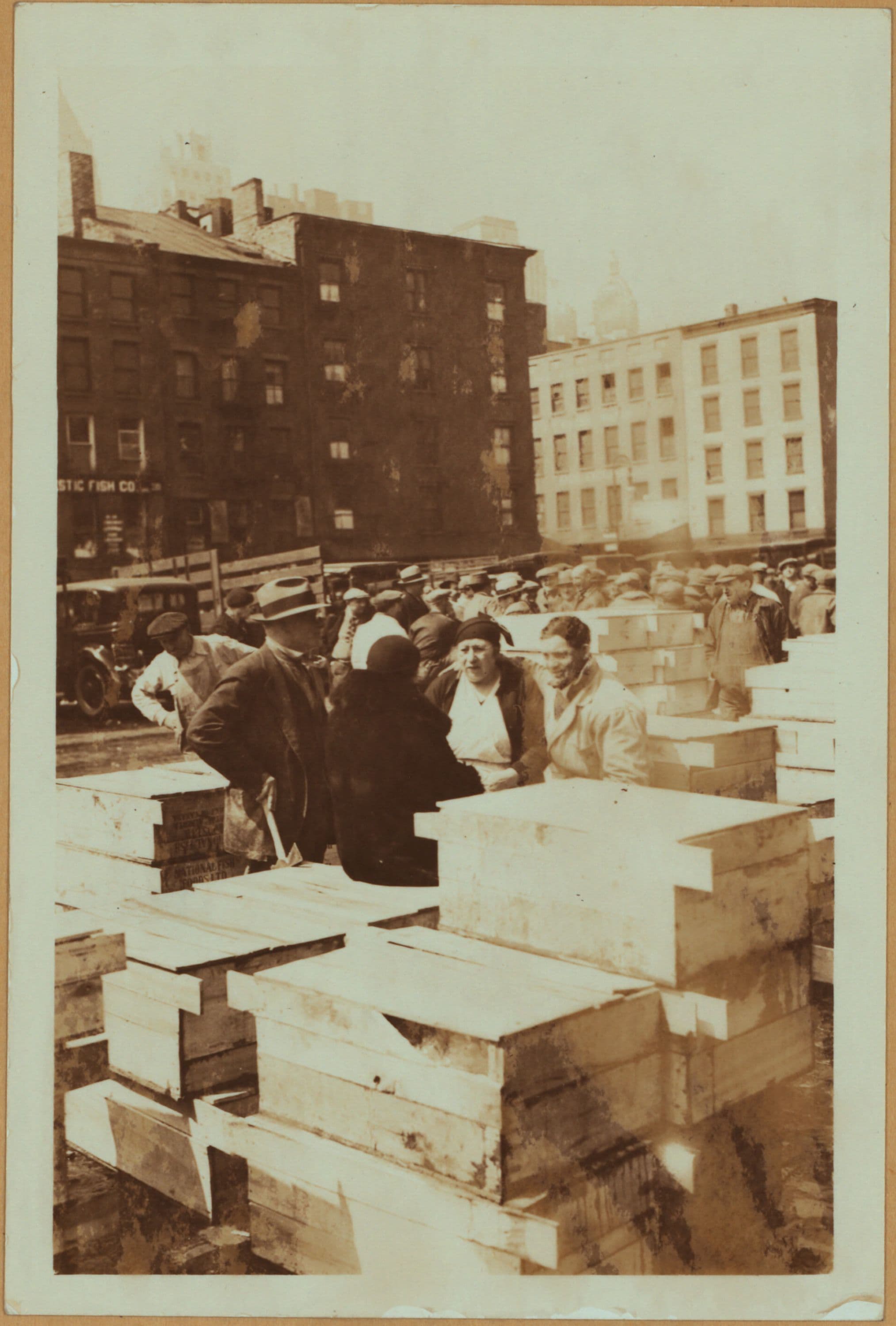 Strikes and demonstrations - Fish dealers - [Fulton fish market.]