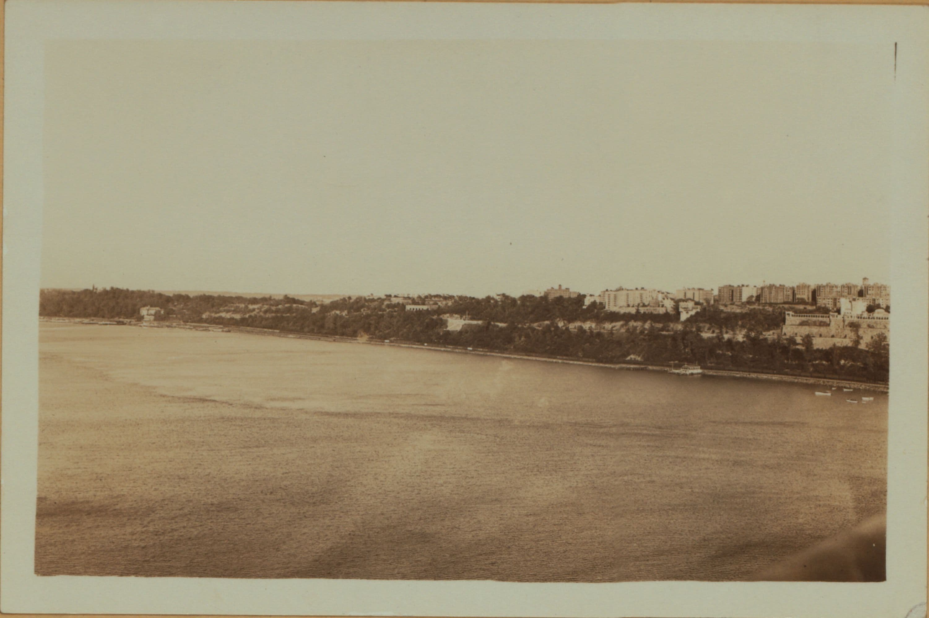 North (Hudson) River - shore and skyline - George Washington Bridge.