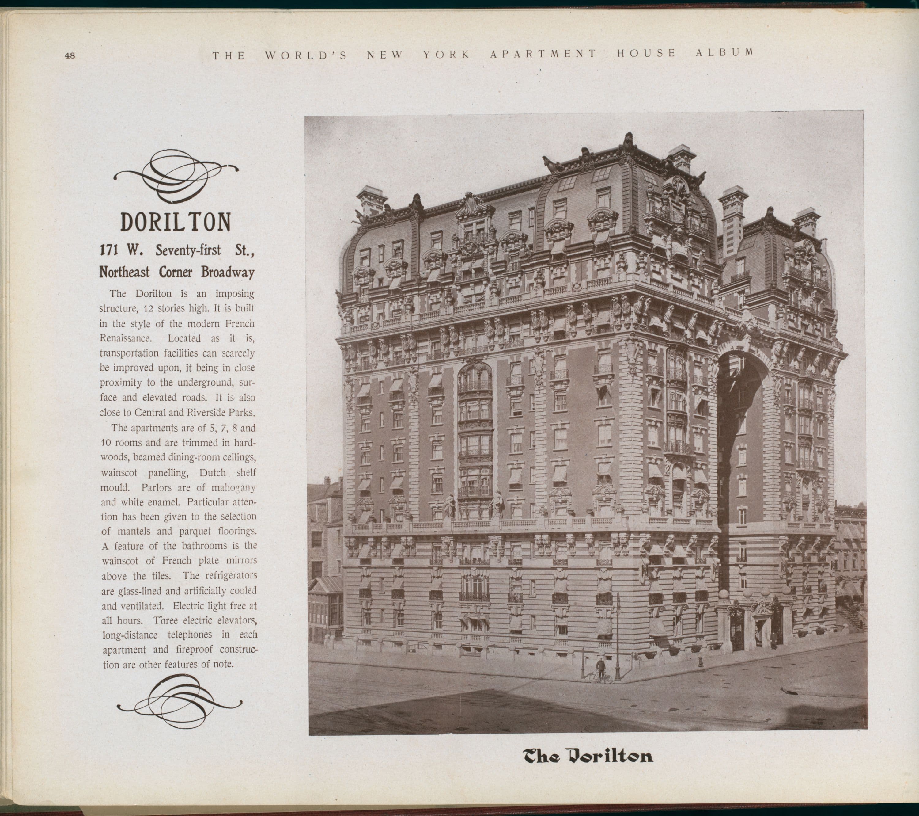 The Dorilton. 171 West Seventy-first Street, Northeast Corner Broadway.