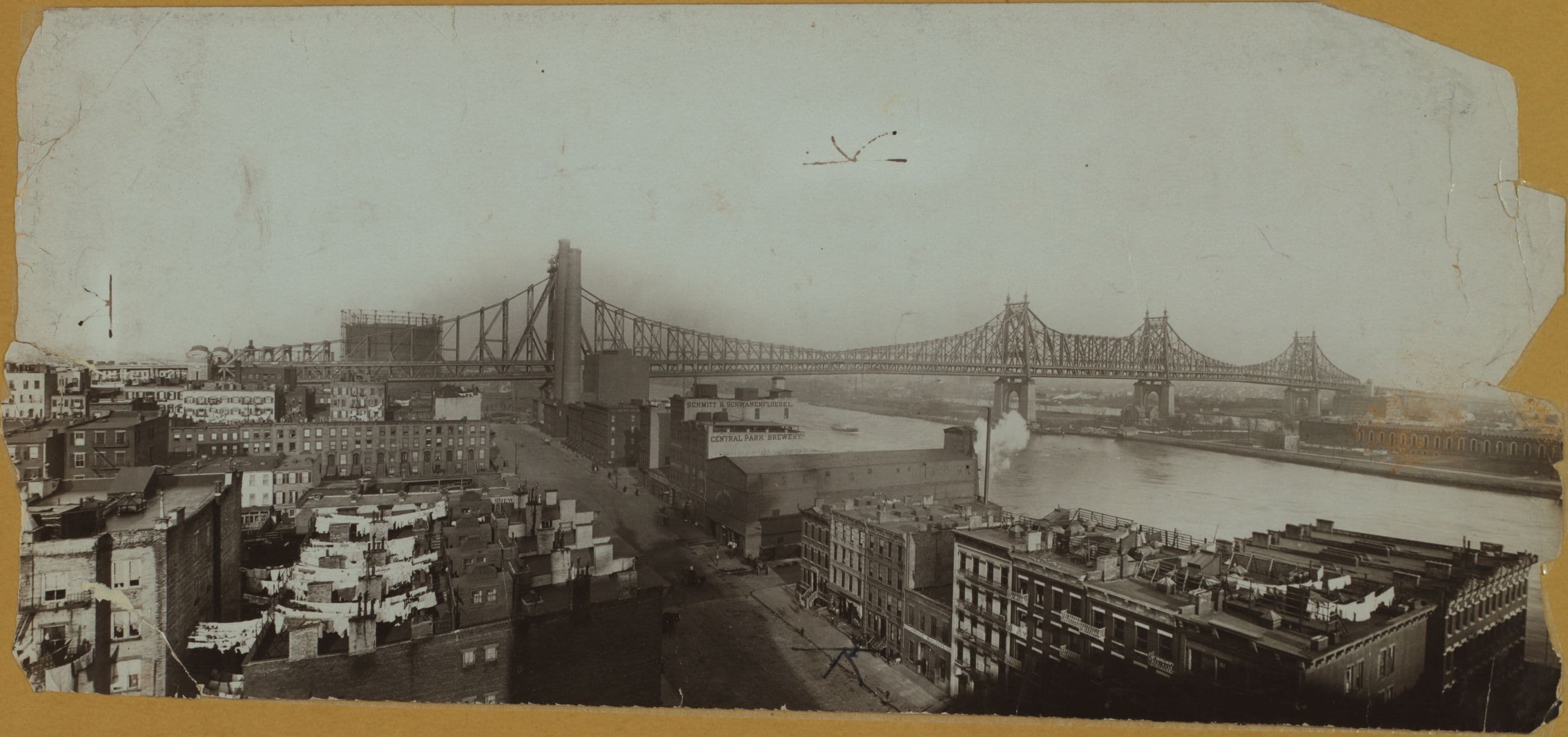 Bridges - Queensboro [Queensborough] Bridge - [Central Park Brewery.]