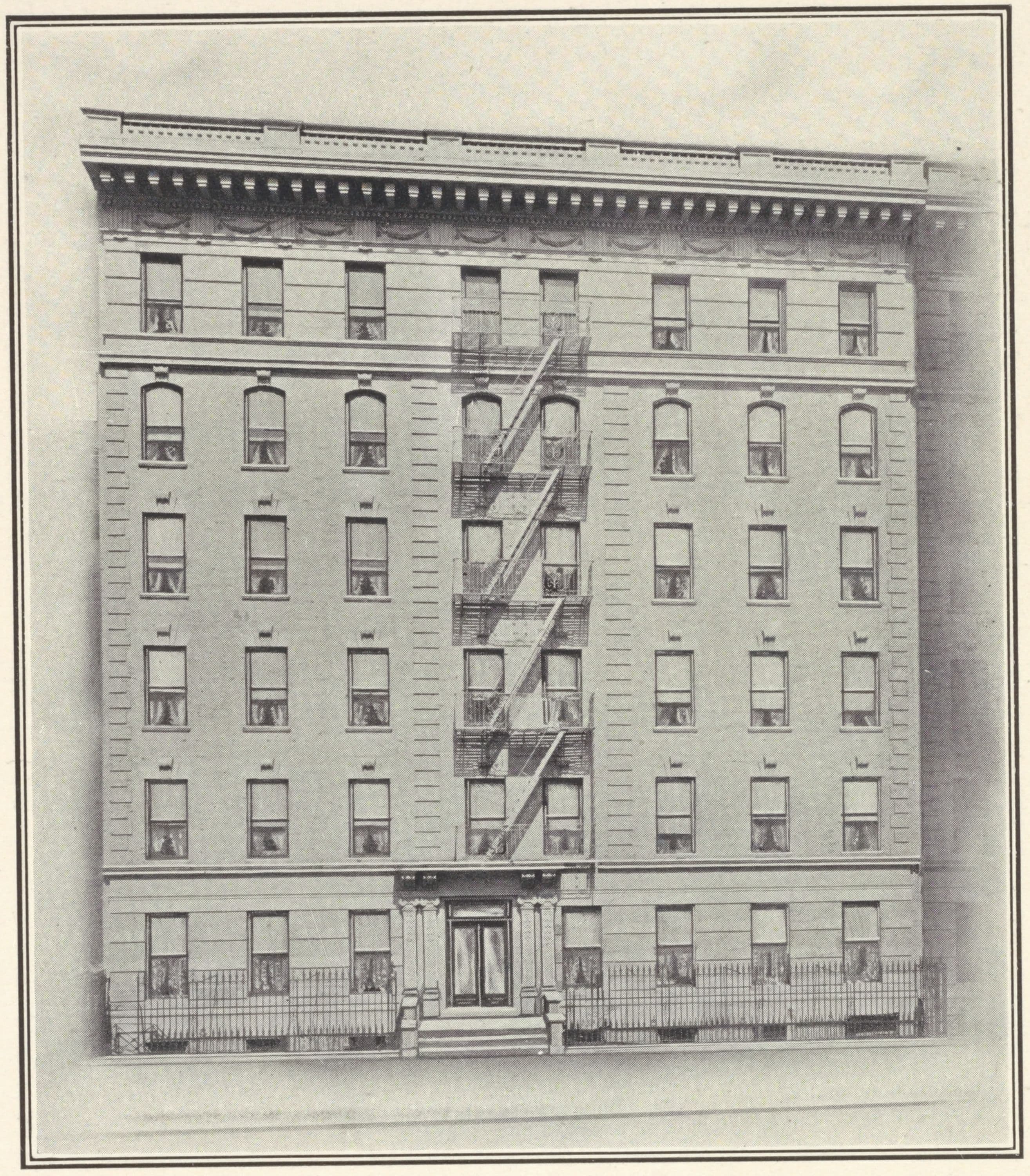 The Colonial, Munroe and Cragsmoor, West 115th Street between Amsterdam and Morningside Avenues; Plan of first floor; Plan of upper floors.