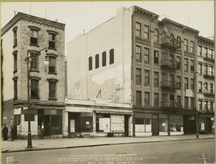 York Avenue #1393-99 - 74th Street, looking northwest, 1934-10-21