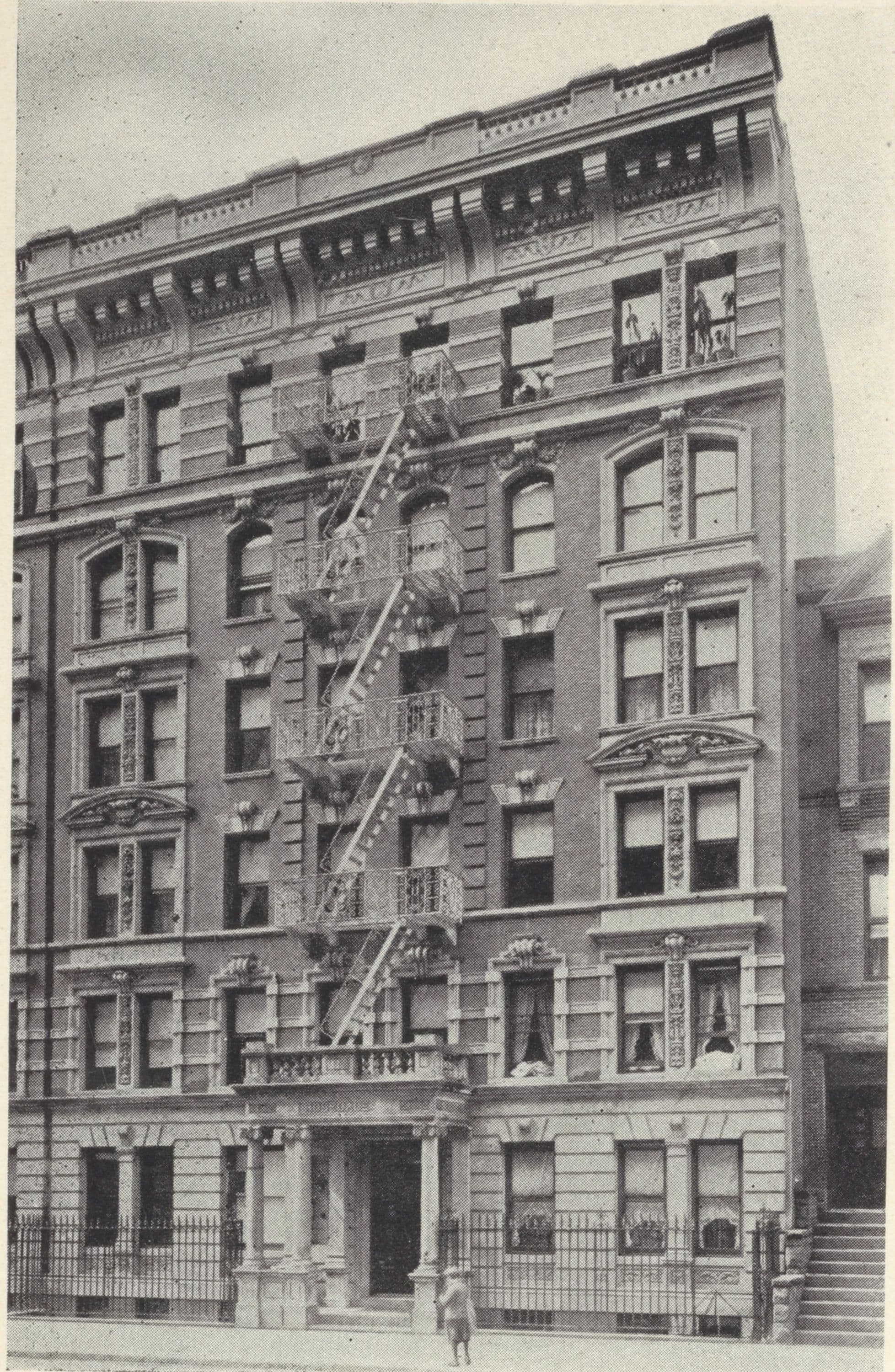 The Rosedale, 352-354 West 118th Street between Manhattan and Morningside Avenues; Plan of first floor; Plan of upper floors.
