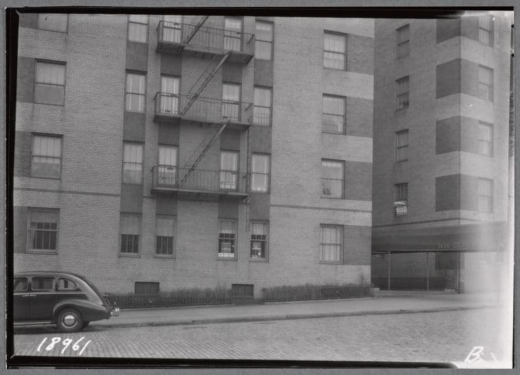 Art Deco apartment house; beauty parlor in first floor apartment: 1436 Clay Av-Claremont Park, Bronx