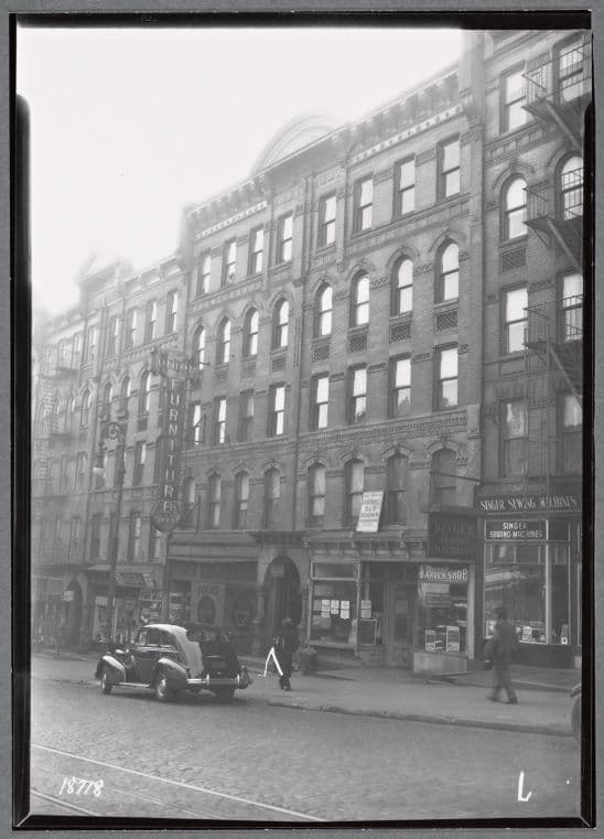 Tenements & storefronts; Singer Sewing Machines, Union Furniture: 304-310 W. 145th St.-Bradhurst Av, Manhattan
