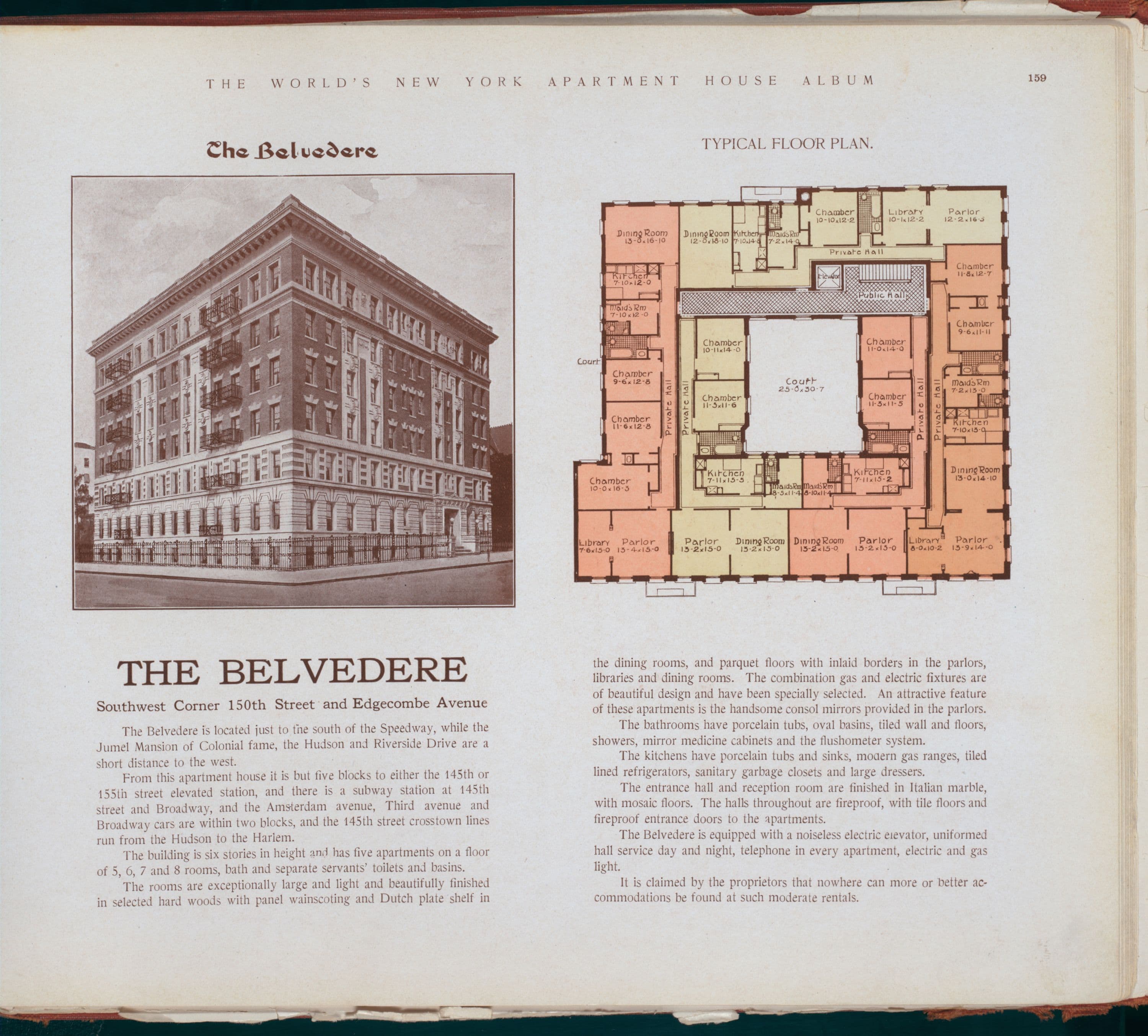 The Belvedere, Southwest corner 150th Street and Edgecombe Avenue.