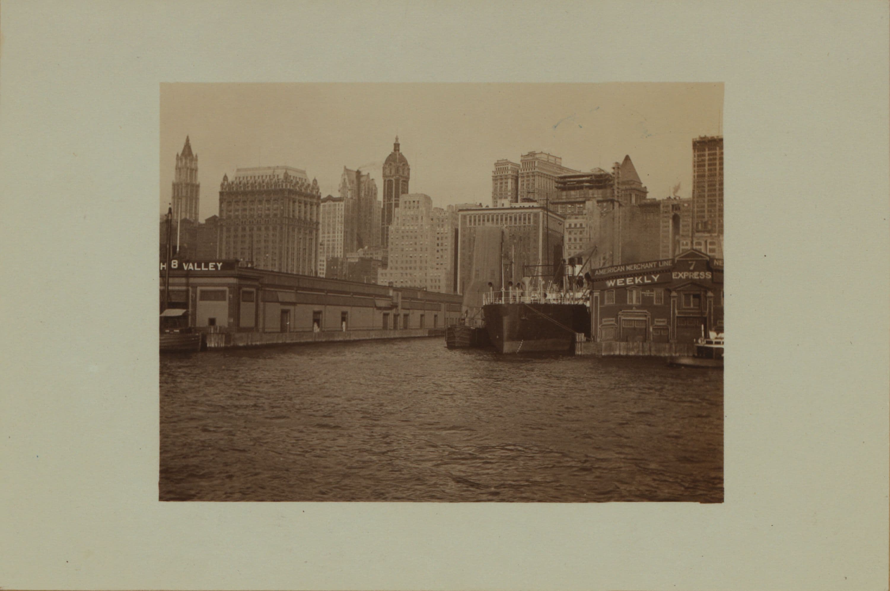 North (Hudson) River - Piers 6 and 7 of the United Fruit Company.