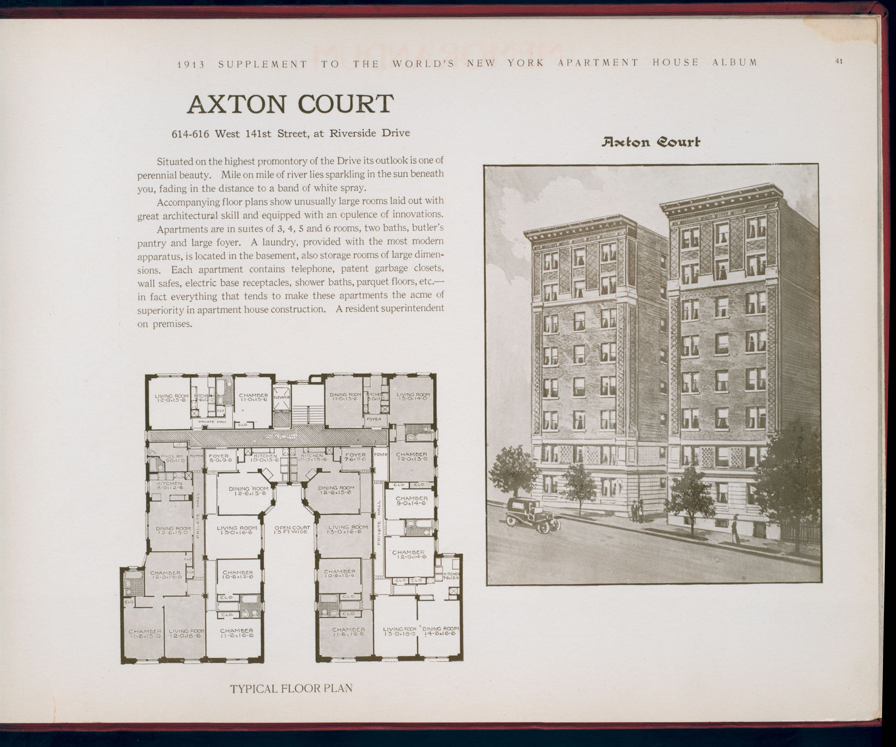 Axton Court. 614-161 West 141st Street, at Riverside Drive.