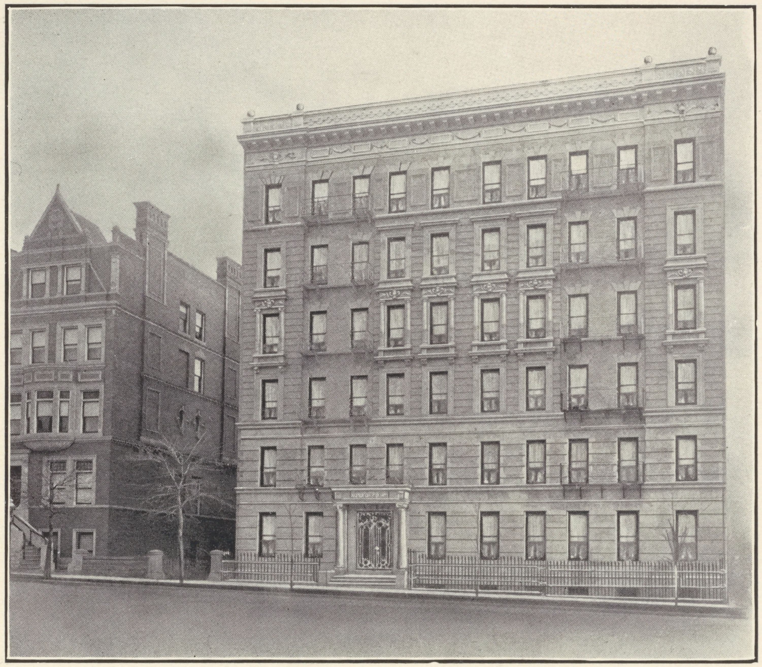 The Audubon Court, Nos. 2 and 4 St. Nicholas Place, opposite 150th Street; Plan of first floor; Plan of upper floors., 1908