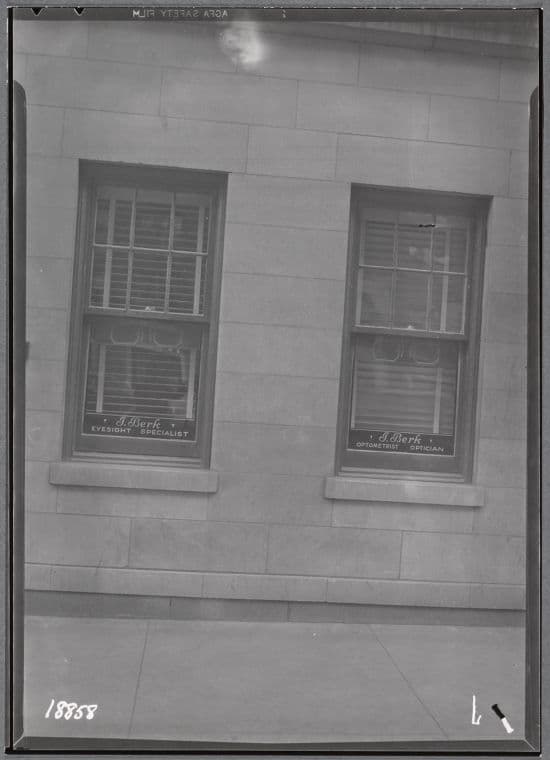 Windows for F.(?) Berk Eyesight Specialist (next to Mackay &Luck): 147 W 86th St-Amsterdam-Columbus, Manhattan