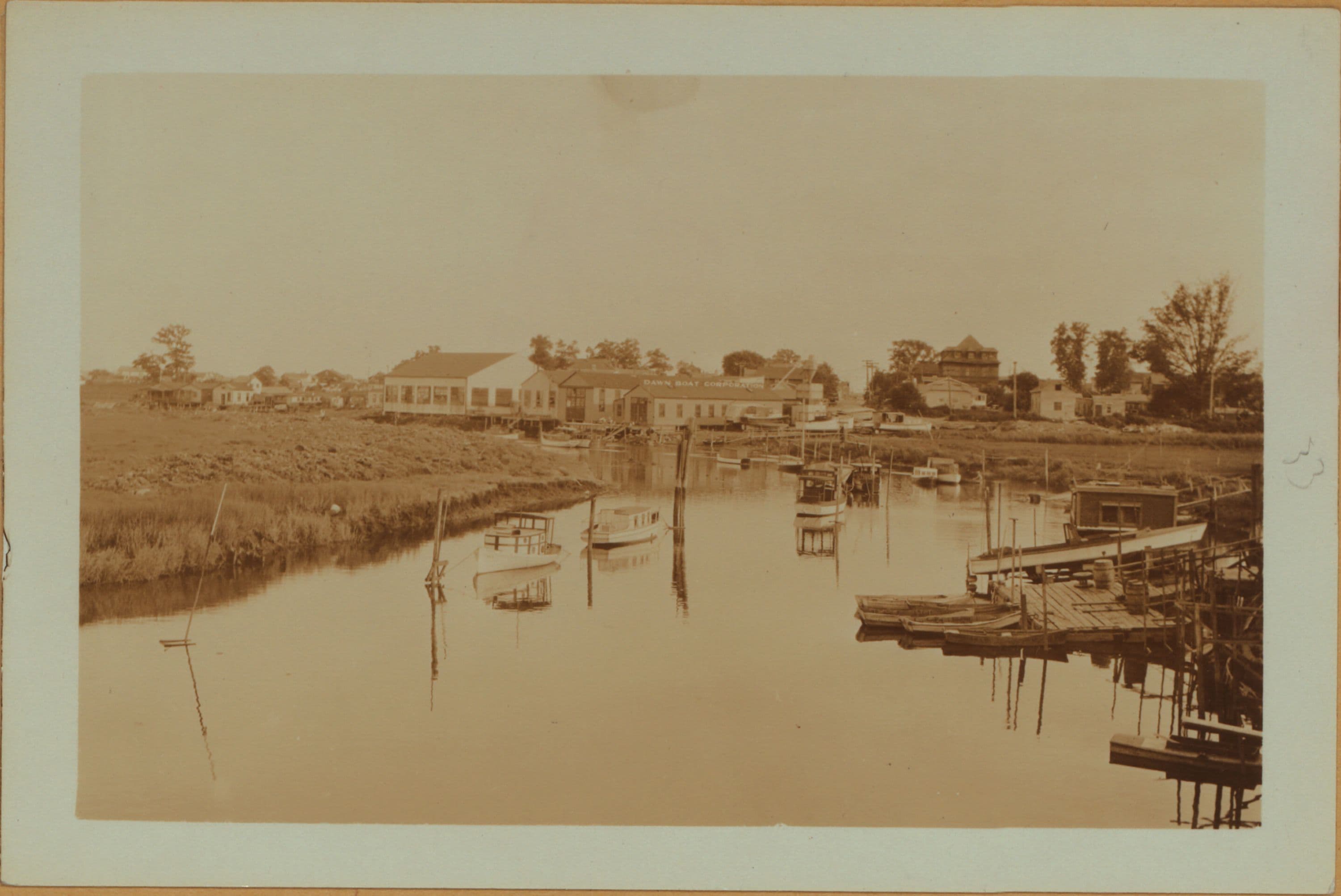 Pugsley Creek - Bronx - Lacombe Avenue Bridge - [Dawn Boat Corporation - Westchester Motor Boat Club.]