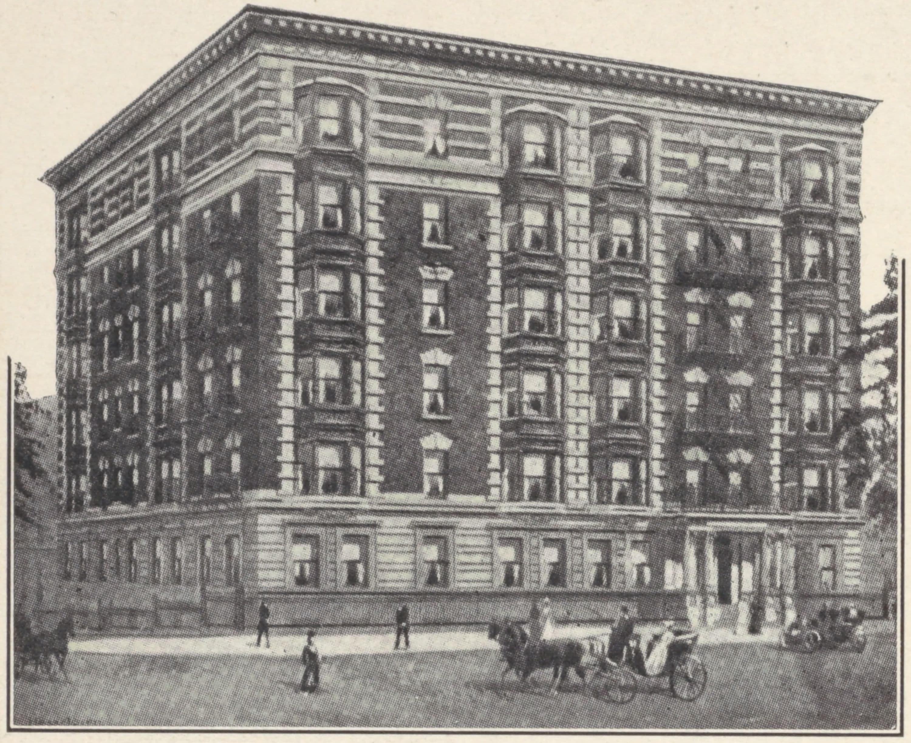 Miscellaneous apartments. Palisade Court, northwest corner 139th Street and Broadway; Typical floor plan; Tintern and Teviot, 2465-2471 Broadway between 91st and 92nd Streets; Typical floor plan; The Trinidad and Yucatan, 501 West 138th Street, northwest corner 138th Street and Amsterdam Avenue; Typical floor plan.