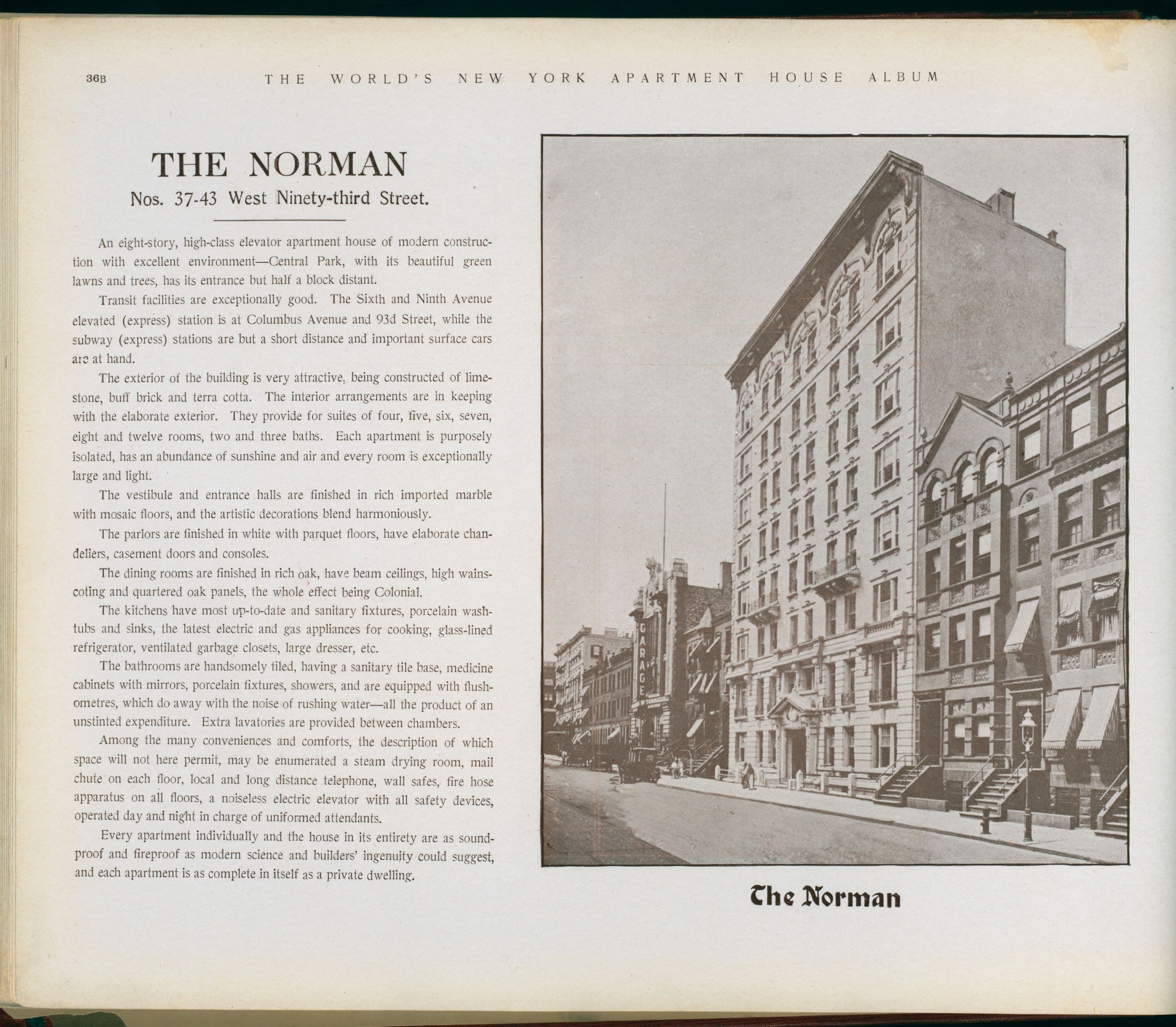 The Norman. Nos. 37-43 West Ninety-third Street.