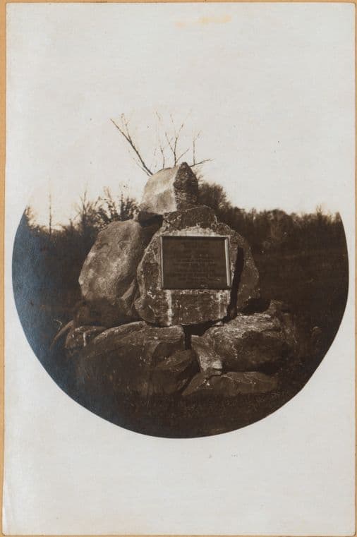 Bronx: Van Cortlandt Park - cairn of stones on Indian Field., 1906