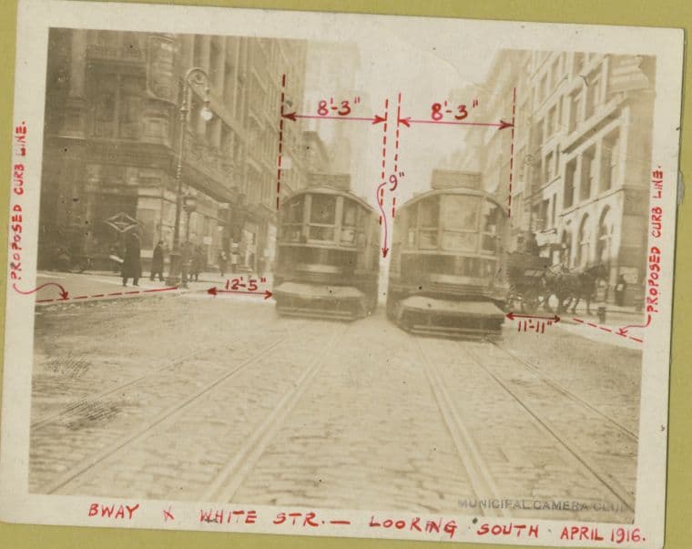 Broadway - White Street looking north, 1916-04