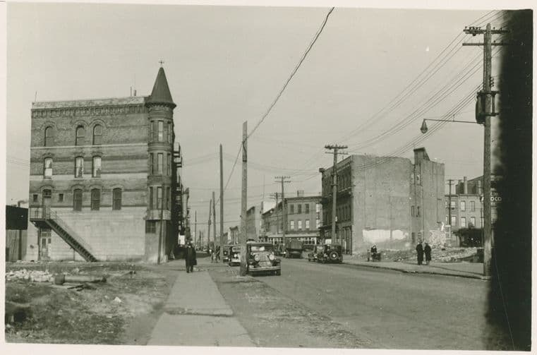 Columbia Street - Hamilton Avenue looking north, 1941-01-10