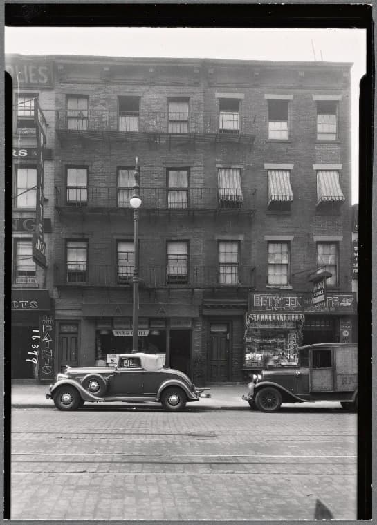 Tenements & storefronts; Arnesto Paint Products: 458-462 W. 46th St., Manhattan, 1936