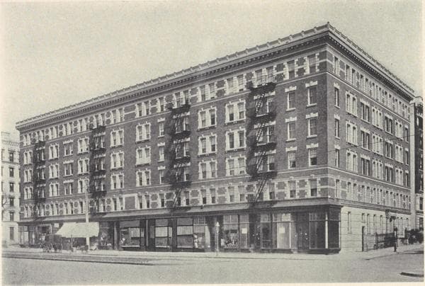 The Saguenay , S.E. corner Broadway and 143rd Street; The Castleton, N.E. corner Broadway and 142nd Street, 1908