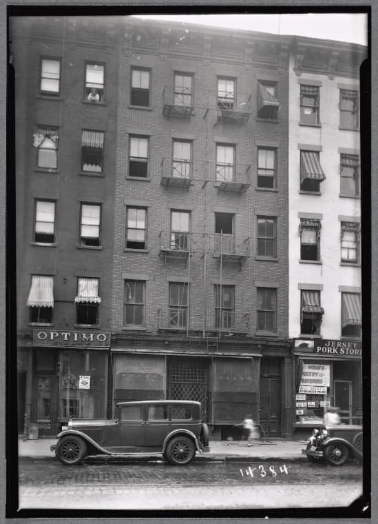 Tenements; Jersey Pork Store: 19 Stanton St.-Chrystie, Manhattan, 1935