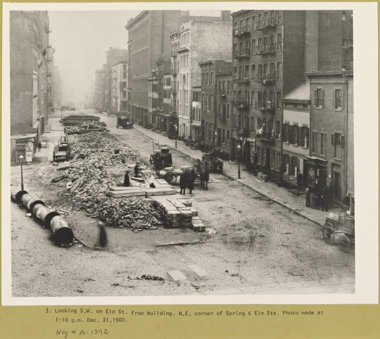 Northeast Corner of Spring and Elm Streets, 1900-12-21