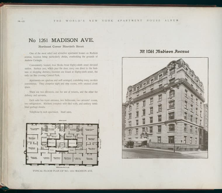 No. 1261 Madison Avenue. Northwest Corner Ninetieth Street., 1910-03