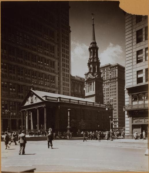 Manhattan: Broadway - Vesey Street, 1936