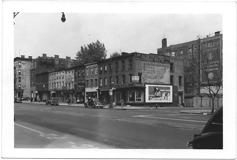 Amsterdam Avenue at 152nd Street and 153rd Street, East side to North, Manhattan, 1940-05-19