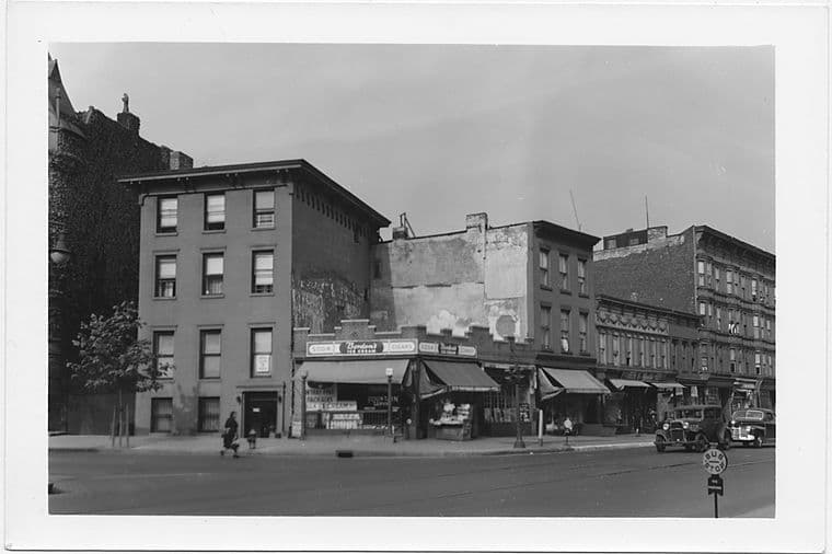 Clinton Avenue at Fulton Street, to Northeast, Brooklyn, 1942-05-13